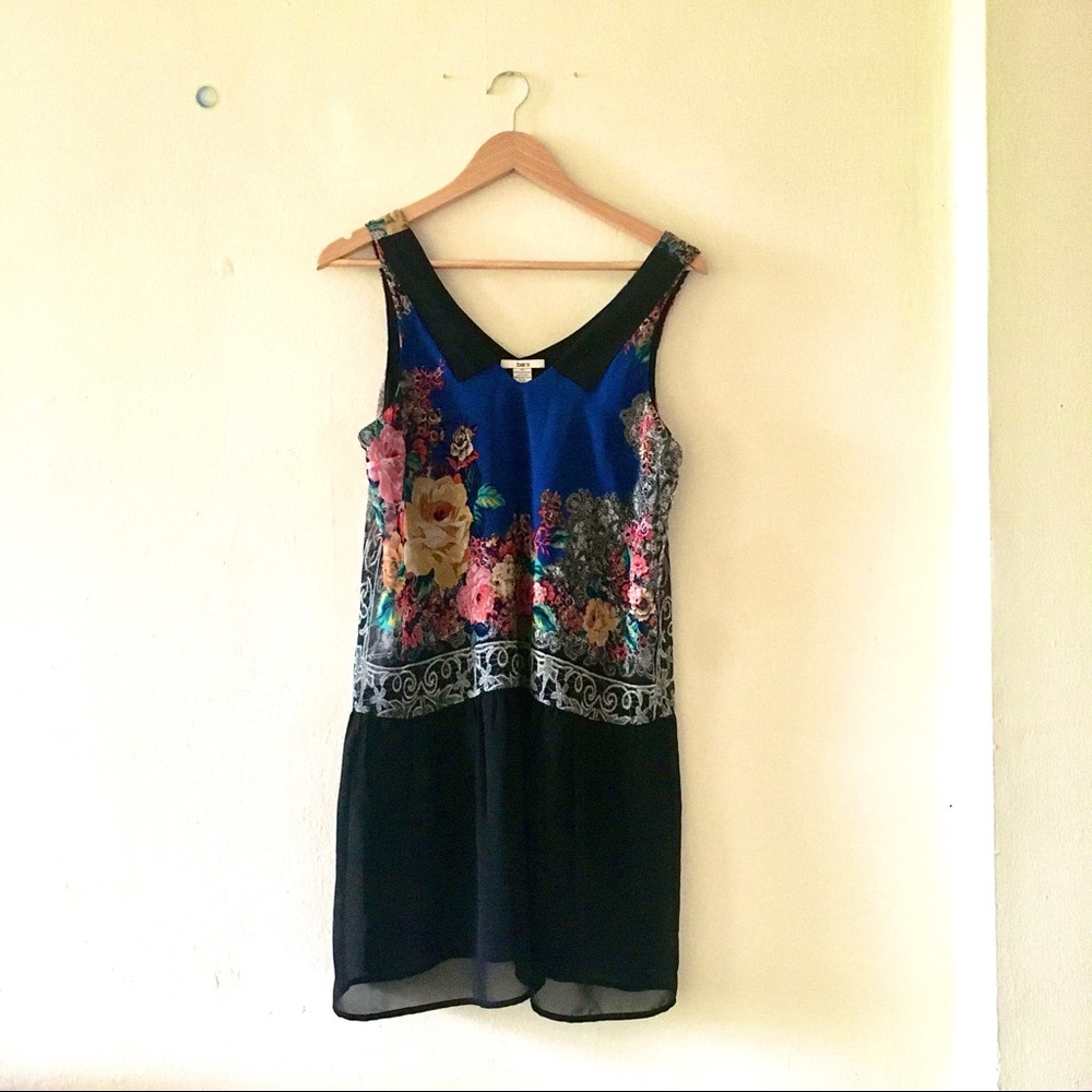 Drop Waist Flower Print Dress